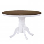 West Τραπέζι Ροτόντα Τραπεζαρίας Κουζίνας Άσπρο Καρυδί c531044