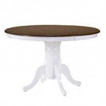 West Τραπέζι Ροτόντα Τραπεζαρίας Κουζίνας Άσπρο Καρυδί c531044