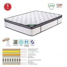 Mini Pocket Spring Memory Foam ΣΤΡΩΜΑ Latex Μονής Όψης Roll Pack 5 c531064