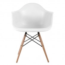 Que Wood Πολυθρόνα Ξύλο ΡΡ Άσπρο set 4τεμ c531093