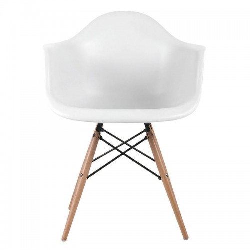 Que Wood Πολυθρόνα Ξύλο ΡΡ Άσπρο set 4τεμ c531093