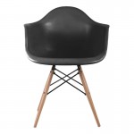 Que Wood Πολυθρόνα Ξύλο ΡΡ Μαύρο σετ 4 τεμ c531094