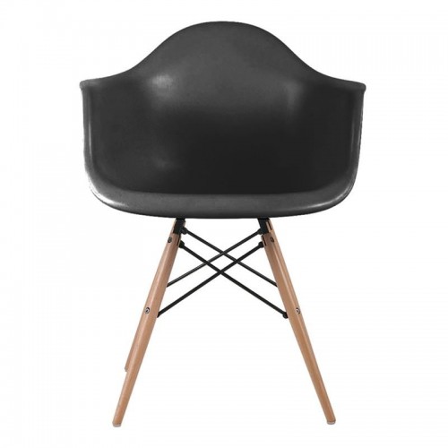 Que Wood Πολυθρόνα Ξύλο ΡΡ Μαύρο σετ 4 τεμ c531094