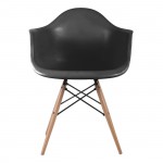 Que Wood Πολυθρόνα Ξύλο ΡΡ Μαύρο σετ 4 τεμ c531094