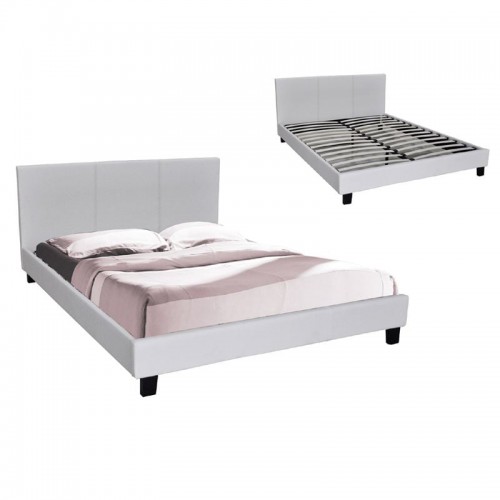Dalton Κρεβάτι Μονό για Στρώμα 90x190cm Pu Άσπρο c531096