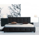 Castro Κρεβάτι Διπλό για Στρώμα 150x200cm PU Μαύρο c531097