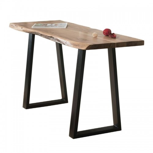 Liz Slim Κονσόλα Μέταλλο Βαφή Μαύρο Ξύλο Ακακία Φυσικό c531106
