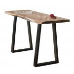 Liz Slim Κονσόλα Μέταλλο Βαφή Μαύρο Ξύλο Ακακία Φυσικό c531106