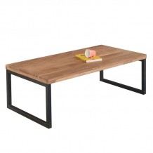 Tempo Τραπεζάκι Σαλονιού Καθιστικού Μέταλλο Βαφή Μαύρο Ξύλο Ακακία Φυσικό c531114