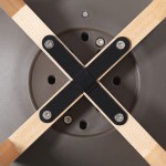 Tino Καρέκλα Τραπεζαρίας Metal Cross Ξύλο PP Sand Beige Αμοντάριστη Ταπετσαρία set 4τεμ c531155