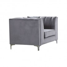 Poly Πολυθρόνα Σαλονιού Καθιστικού Ύφασμα Velure Απόχρωση Σκούρο Γκρι c531165