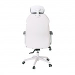 Πολυθρόνα Γραφείου Διευθυντή Microfiber Γκρι PU Άσπρο c531180