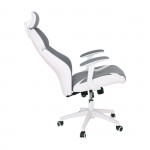 Πολυθρόνα Γραφείου Διευθυντή Microfiber Γκρι PU Άσπρο c531180