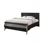 Hara Κρεβάτι Ραμποτέ Διπλό για Στρώμα 160x200cm Απόχρωση Antique Oak Ebony Oak c531195