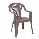 Lino Πολυθρόνα Τραπεζαρίας Κήπου Βεράντας Στοιβαζόμενη PP Απόχρωση Tortora c531199