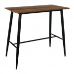 Vita Τραπέζι BAR Μέταλλο Βαφή Μαύρο Επιφάνεια Απόχρωση Antique Oak c531238