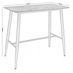 Vita Τραπέζι BAR Μέταλλο Βαφή Μαύρο Επιφάνεια Απόχρωση Antique Oak c531238