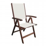 Katy Πολυθρόνα 5 Θέσεων Ξύλο Acacia Textilene Άσπρο c531250