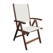 Katy Πολυθρόνα 5 Θέσεων Ξύλο Acacia Textilene Άσπρο c531250