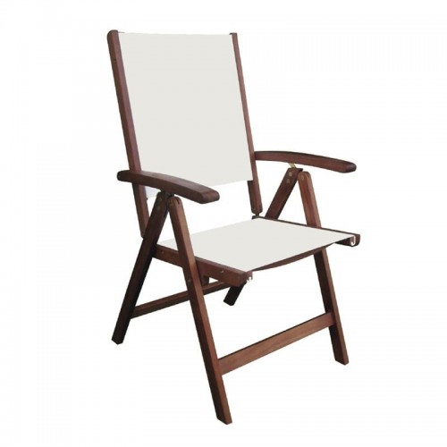 Katy Πολυθρόνα 5 Θέσεων Ξύλο Acacia Textilene Άσπρο c531250