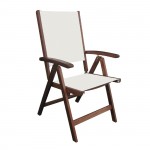 Katy Πολυθρόνα 5 Θέσεων Ξύλο Acacia Textilene Άσπρο c531250