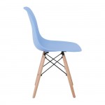 Legno Καρέκλα Τραπεζαρίας Κουζίνας Πόδια Οξιά Κάθισμα PP Σιέλ 1 Step K D c531261