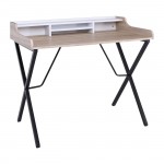 Γραφείο Μέταλλο Βαφή Μαύρο Απόχρωση Σημύδας c531263