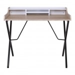 Γραφείο Μέταλλο Βαφή Μαύρο Απόχρωση Σημύδας c531263