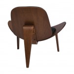 Talos Πολυθρόνα Σαλονιού Καθιστικού Καρυδί Pu Μαύρο c531273