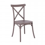 Dest Καρέκλα Πολυπροπυλένιο PP Απόχρωση Καφέ Mocha Στοιβαζόμενη c531278