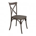 Dest Καρέκλα Πολυπροπυλένιο PP Απόχρωση Καφέ Mocha Στοιβαζόμενη c531278