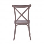 Dest Καρέκλα Πολυπροπυλένιο PP Απόχρωση Καφέ Mocha Στοιβαζόμενη c531278