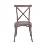 Dest Καρέκλα Πολυπροπυλένιο PP Απόχρωση Καφέ Mocha Στοιβαζόμενη c531278