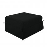 Tron Σκαμπό Κρεβάτι Σαλονιού Καθιστικού Στρώμα 7cm Ύφασμα Μαύρο c531285