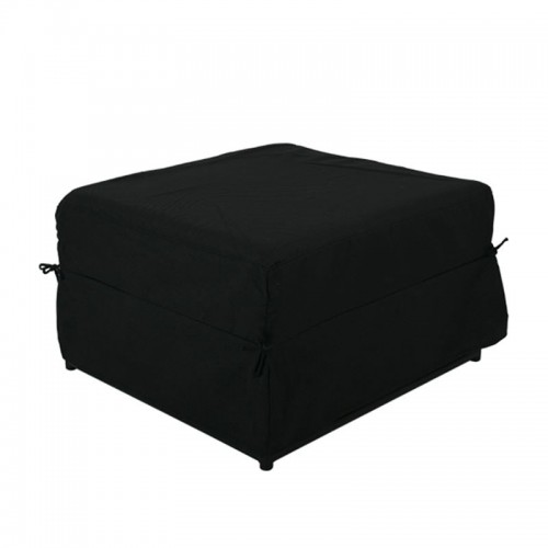 Tron Σκαμπό Κρεβάτι Σαλονιού Καθιστικού Στρώμα 7cm Ύφασμα Μαύρο c531285