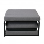 Tron Σκαμπό Κρεβάτι Σαλονιού Καθιστικού Στρώμα 7cm Ύφασμα Γκρι c531286