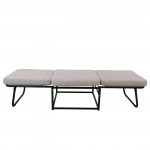 Tron Σκαμπό Κρεβάτι Σαλονιού Καθιστικού Στρώμα 7cm Ύφασμα Εκρού c531287