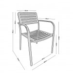 Romeo Πολυθρόνα Στοιβαζόμενη Μέταλλο Βαφή Μαύρο c531291