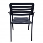 Romeo Πολυθρόνα Στοιβαζόμενη Μέταλλο Βαφή Μαύρο c531291