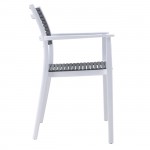 Akto Πολυθρόνα PP UV Άσπρο Γκρι c531303