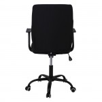 Πολυθρόνα Γραφείου Βάση Μέταλλο Βαφή Μαύρo Ύφασμα Μαύρο c531304