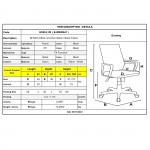 Πολυθρόνα Γραφείου Βάση Μέταλλο Βαφή Μαύρo Ύφασμα Μαύρο c531304