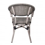 Kosta Πολυθρόνα Dining Αλουμινίου Απόχρωση Antique Grey Textilene Μπεζ c531314