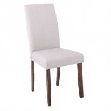 Ottimo Καρέκλα Τραπεζαρίας Απόχρωση Καρυδί Ύφασμα μπεζ 43x55x96cm c531370