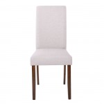 Ottimo Καρέκλα Τραπεζαρίας Απόχρωση Καρυδί Ύφασμα μπεζ 43x55x96cm c531370