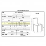 Ottimo Καρέκλα Τραπεζαρίας Απόχρωση Καρυδί Ύφασμα μπεζ 43x55x96cm c531370