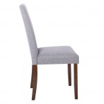 Ottimo Καρέκλα Τραπεζαρίας Απόχρωση Καρυδί Ύφασμα Γκρι 43x55x96cm c531371