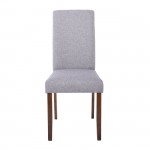 Ottimo Καρέκλα Τραπεζαρίας Απόχρωση Καρυδί Ύφασμα Γκρι 43x55x96cm c531371
