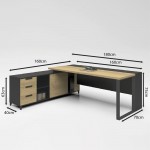 Plano Γραφείο Αναστρέψιμη Γωνία Απόχρωση Sonoma Γκρι c531400