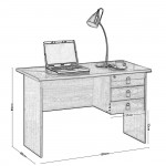 Segnale Γραφείο με 3 Συρτάρια Απόχρωση Sonoma c531415